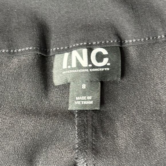 INC International Concets Pull On Stretch Dress Pants Black Size 8 - Picture 4 of 5